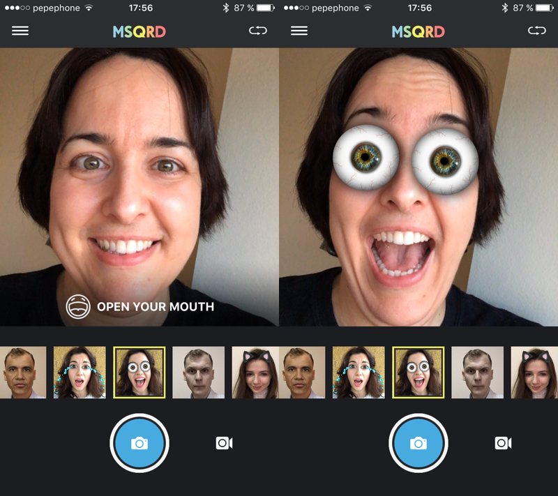 MSQRD by Masquerade, una divertida app para disfrazarte en tus selfies 