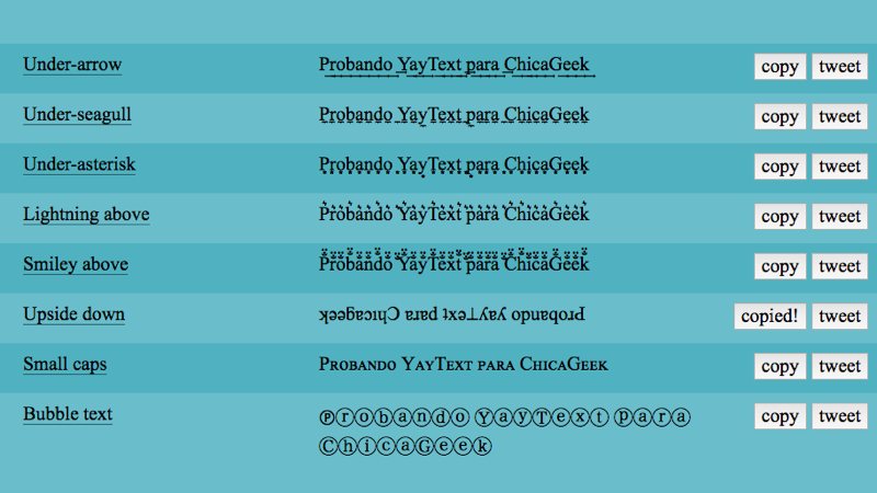 Cómo añadir un efecto de texto en Facebook o Twitter