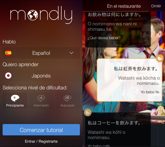 Aprende idiomas en tu móvil con Mondly