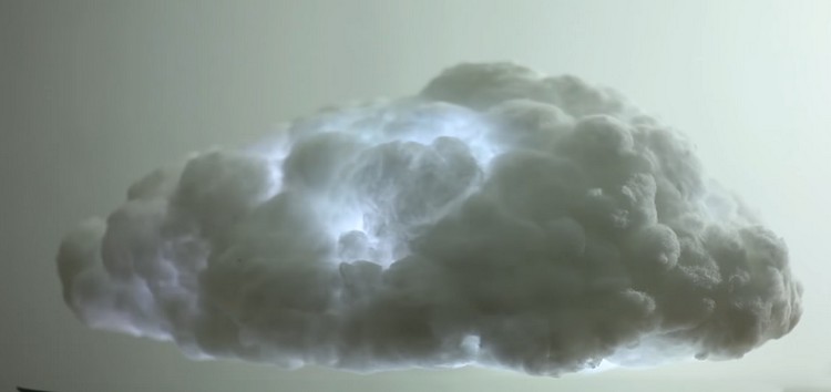 Altavoz bluetooth en forma de nube que levita