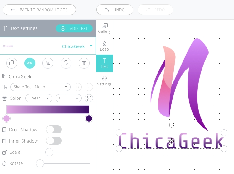 Crea logos online gratis con LogoType Maker