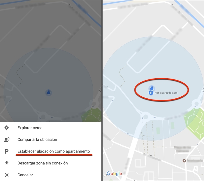 Google Maps te recuerda dónde has aparcado el coche