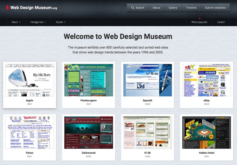 Web Design Museum, el museo de Internet retro