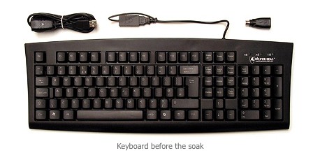El teclado una vez seco