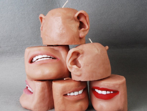 Estas velas en forma de oreja o boca dan mucho yuyu