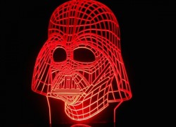Decora tu casa con la fuerza y esta lámpara LED de Darth Vader