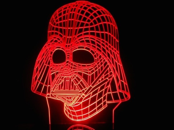 Decora tu casa con la fuerza y esta lámpara LED de Darth Vader