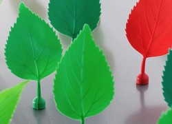 Originales imanes para la nevera con forma de hojas