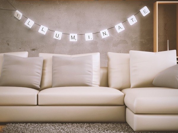 Scrabble Tile Lights: letras que iluminan tu casa