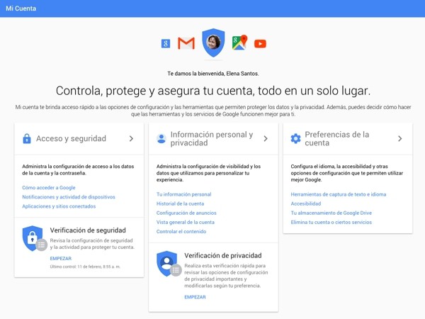 Cómo usar el nuevo panel «Mi cuenta» de Google