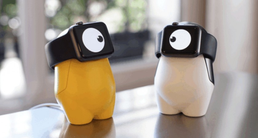 Esta base cargadora para Apple Watch parece un Minion