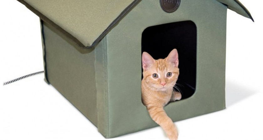 Casa de exterior plegable y calefactable para tu gato