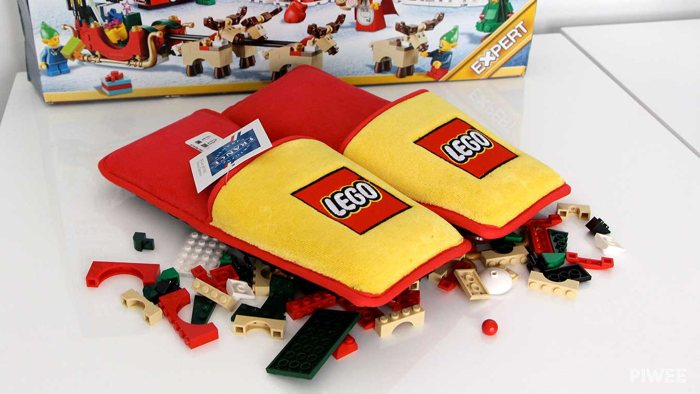 Zapatillas especiales para evitar el dolor de pisar sobre piezas de LEGO