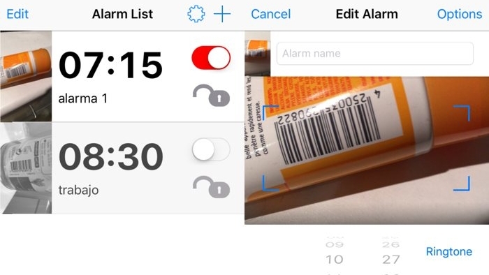 Ideal para perezosos: una alarma que sólo se apaga si escaneas un código de barras