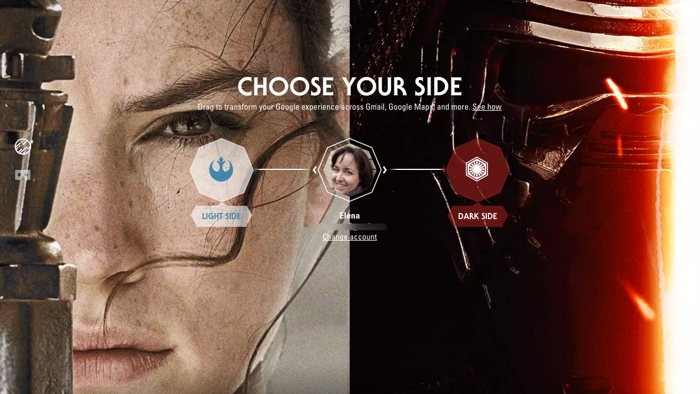 Vive el despertar de la fuerza de Star Wars… en Google