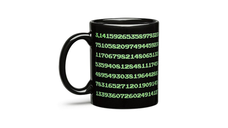 Esta taza muestra 334 decimales de Pi al calentarse