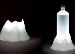 Volcano: una lámpara para iluminar tus vasos y botellas