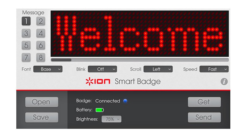 Una etiqueta inteligente bluetooth con mensajes personalizables