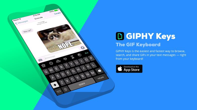 Todos los GIFs animados de Giphy, en este teclado para iPhone