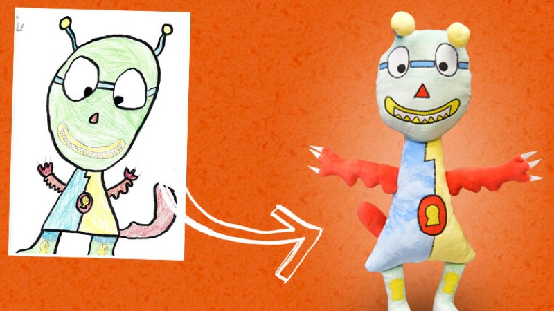 Esta web convierte en peluches reales los dibujos de los niños