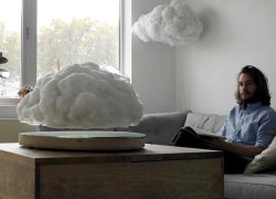 Altavoz bluetooth en forma de nube que levita