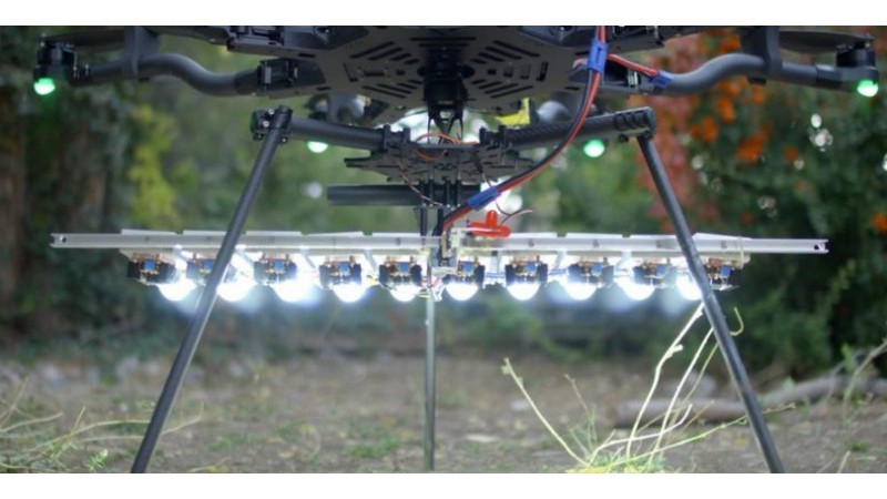 Fantásticas imágenes tomadas con un dron y luces LED