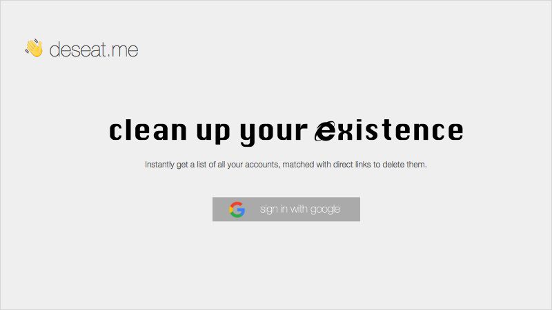 Deseat, la web que te ayuda a eliminar cuentas que ya no usas
