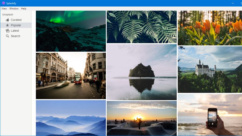 Fondos de pantalla para Windows con Splashify