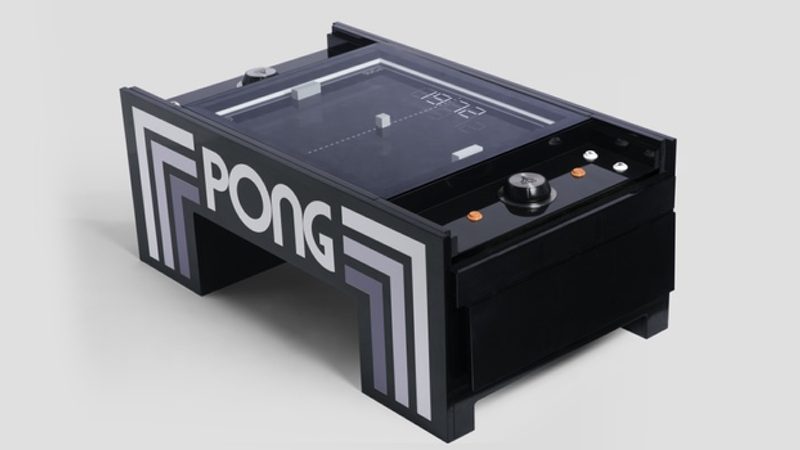 Mesa de PONG para amantes de los videojuegos retro