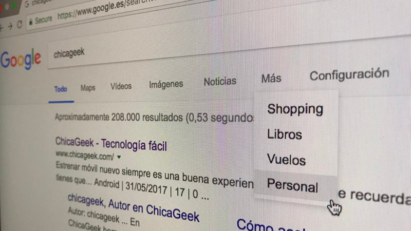 Google añade una pestaña para búsquedas personales