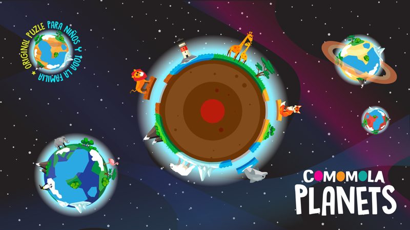 Comomola Planets, coloridos puzles animados para niños
